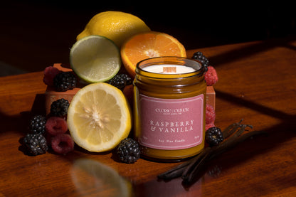 8oz Raspberry and Vanilla Candle