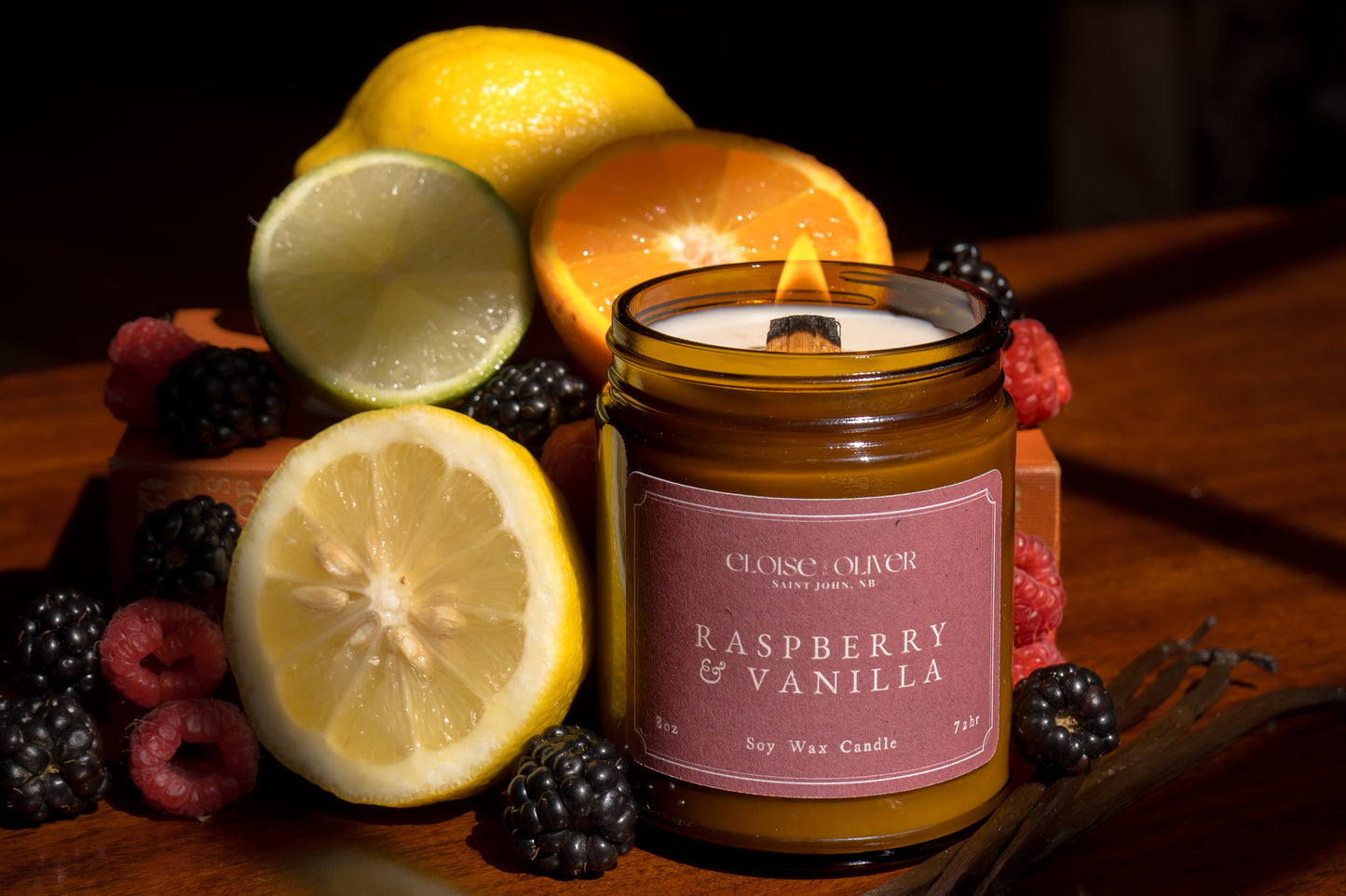 8oz Raspberry and Vanilla Candle