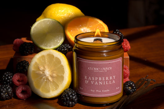 8oz Raspberry and Vanilla Candle