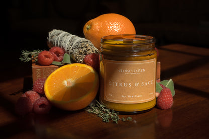 8oz Citrus and Sage Candle