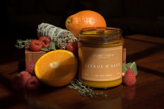 8oz Citrus and Sage Candle