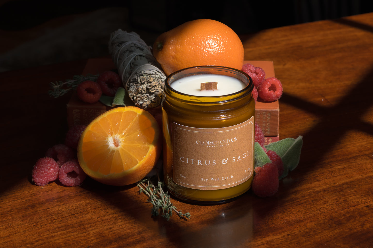 8oz Citrus and Sage Candle