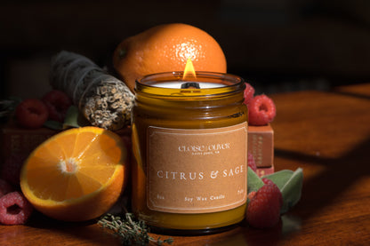 8oz Citrus and Sage Candle