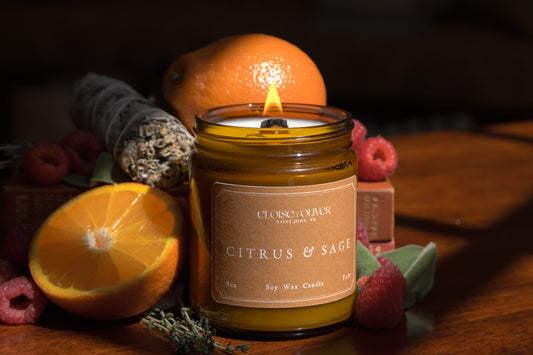 8oz Citrus and Sage Candle