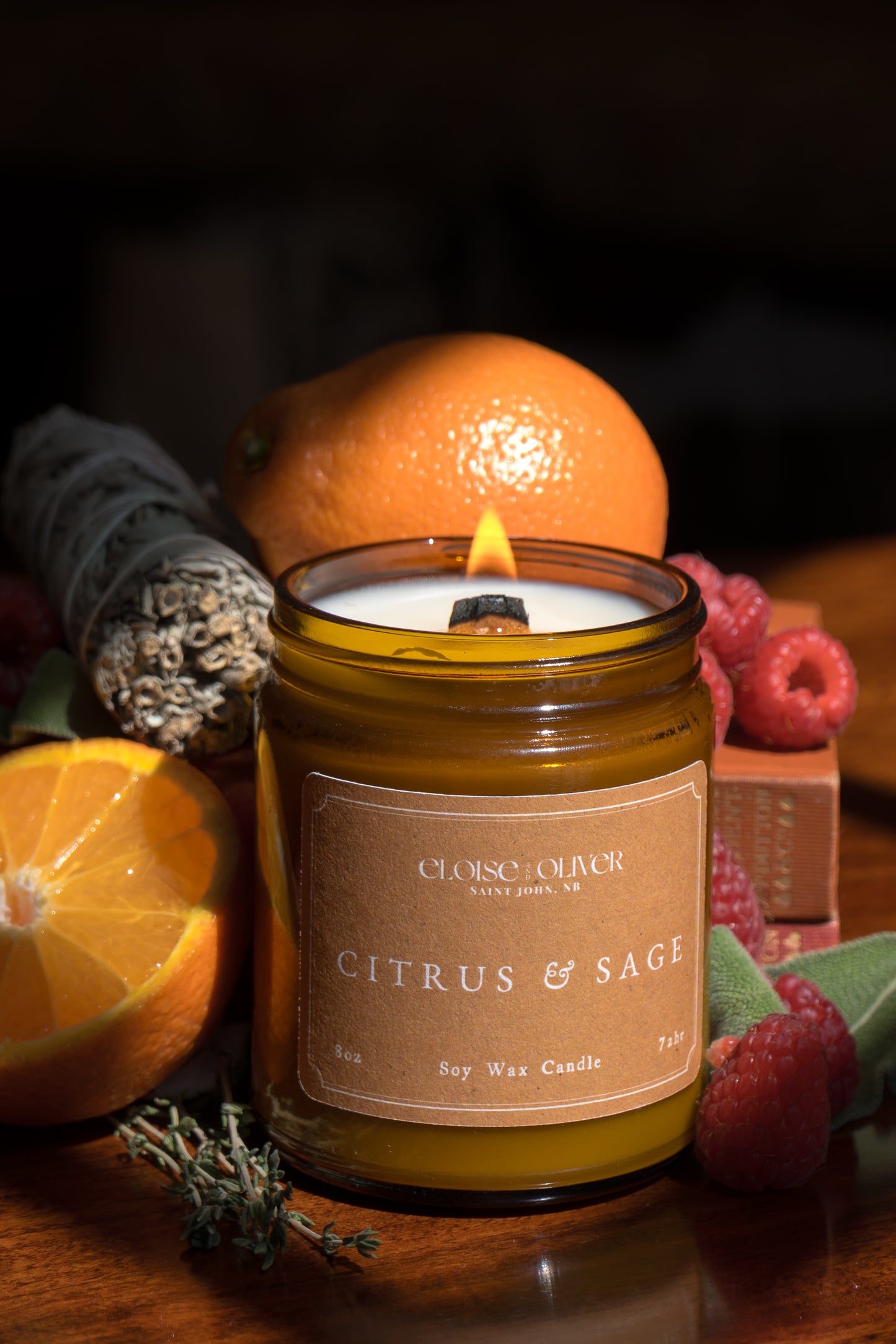 8oz Citrus and Sage Candle