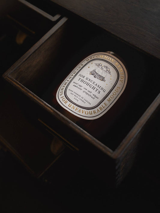 "For Unceasing Thoughts" 8oz Soy Wax Candle