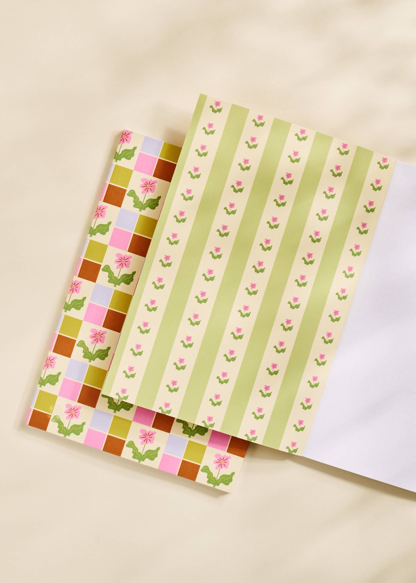 Pixel Bloom Checkered Notebook