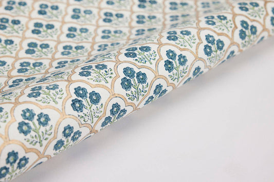 Trellis Indigo Wrapping Paper