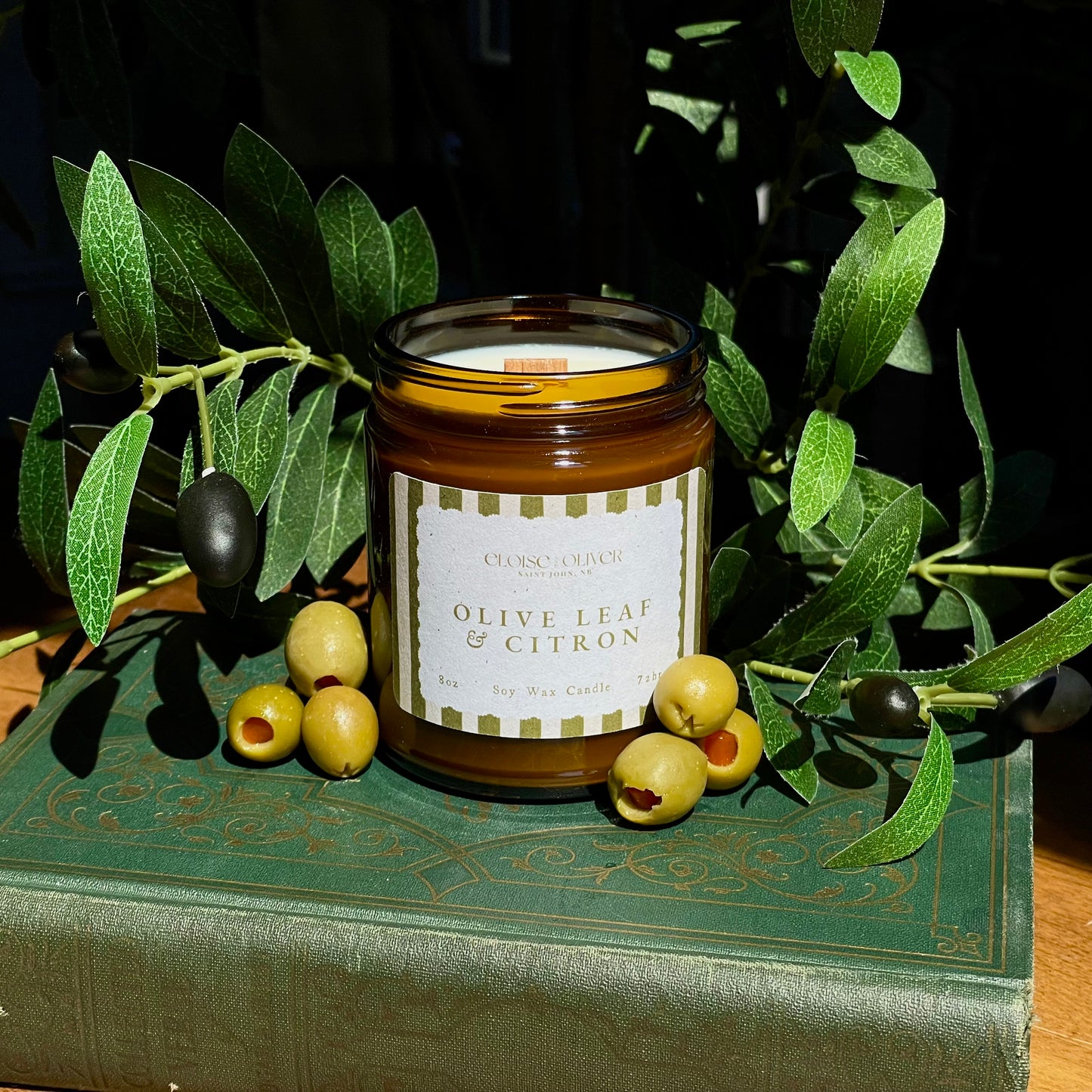 8oz Olive Leaf and Citron Candle