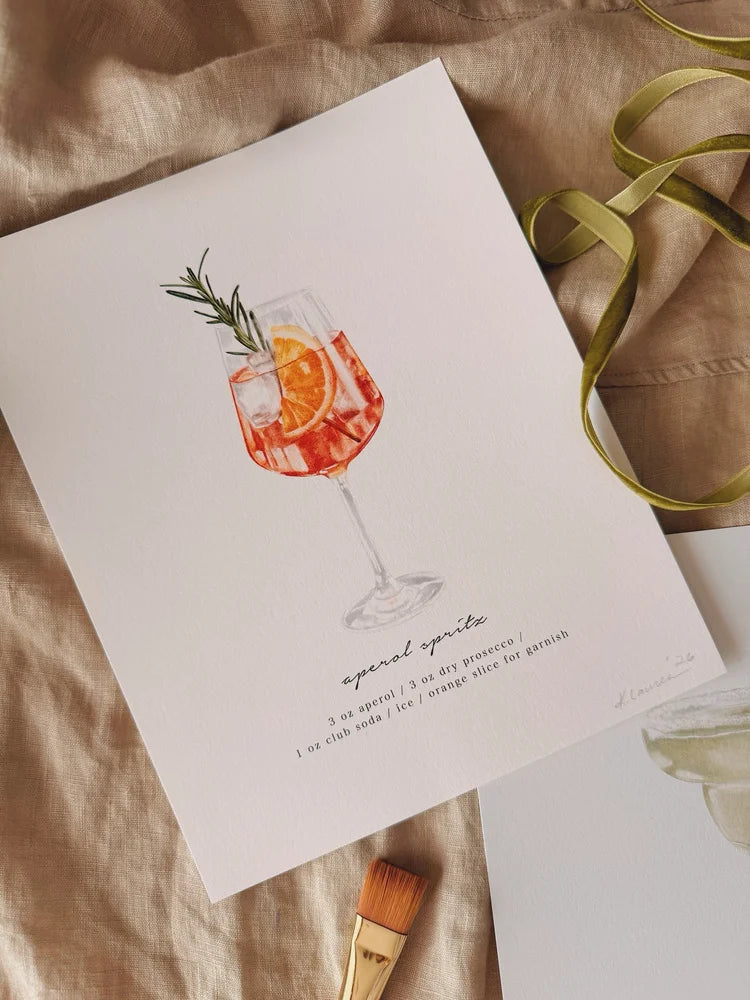 Aperol Spritz Art Print (8x10)