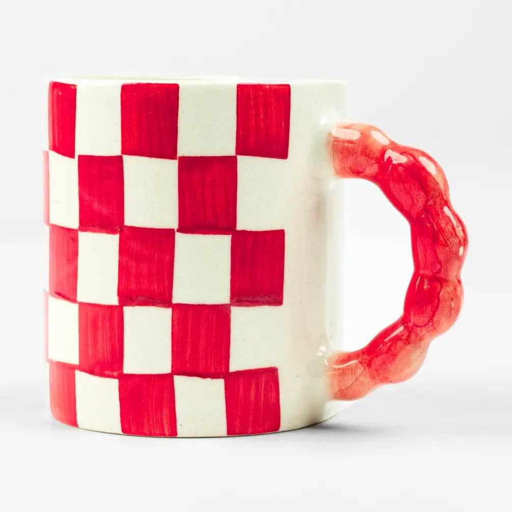 Red Checkered Mug