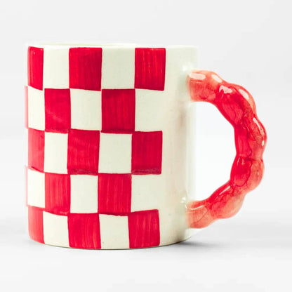 Red Checkered Mug