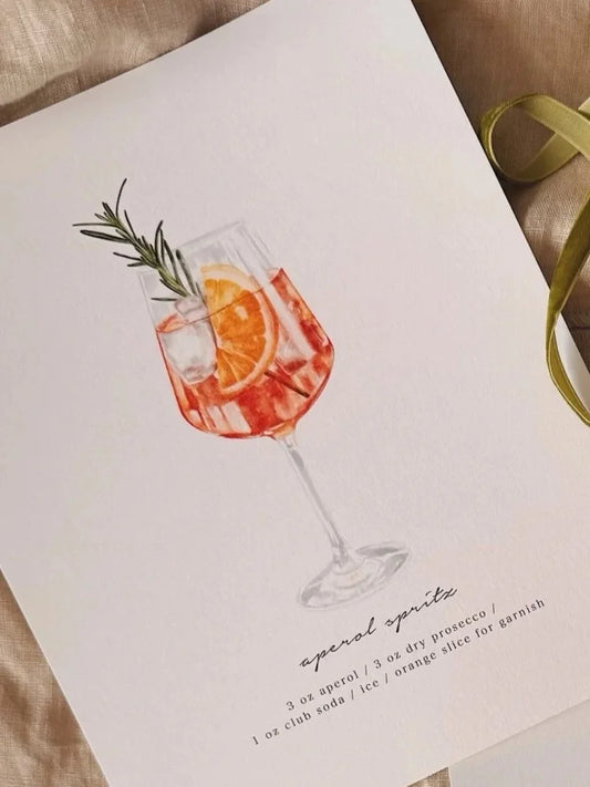 Aperol Spritz Art Print (8x10)