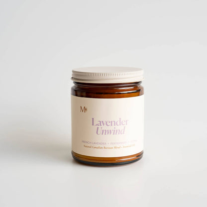 Lavender Unwind 9oz Beeswax Candle