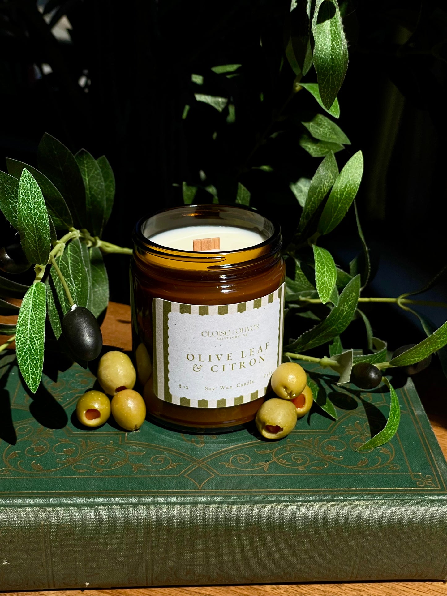 8oz Olive Leaf and Citron Candle