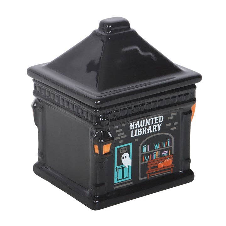 Haunted Library Halloween Lidded Mug