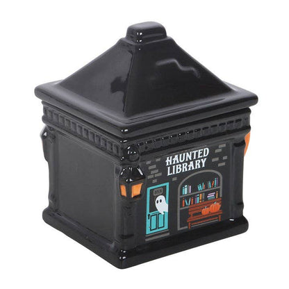 Haunted Library Halloween Lidded Mug