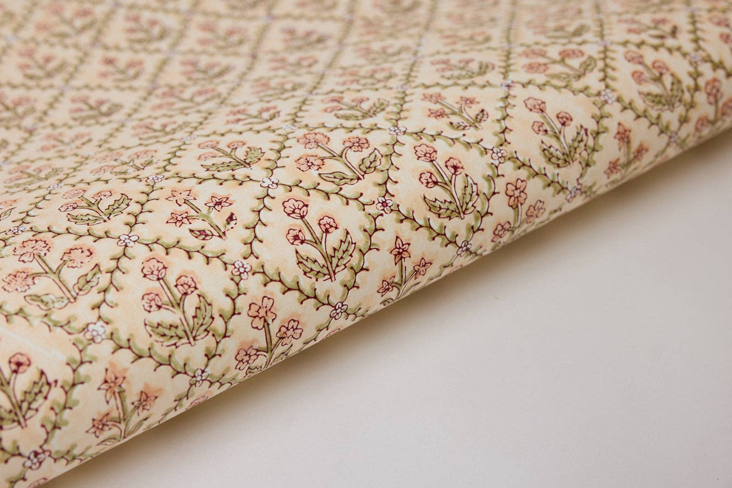 Floral Lattice Terracotta Wrapping Paper