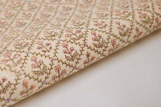 Floral Lattice Terracotta Wrapping Paper