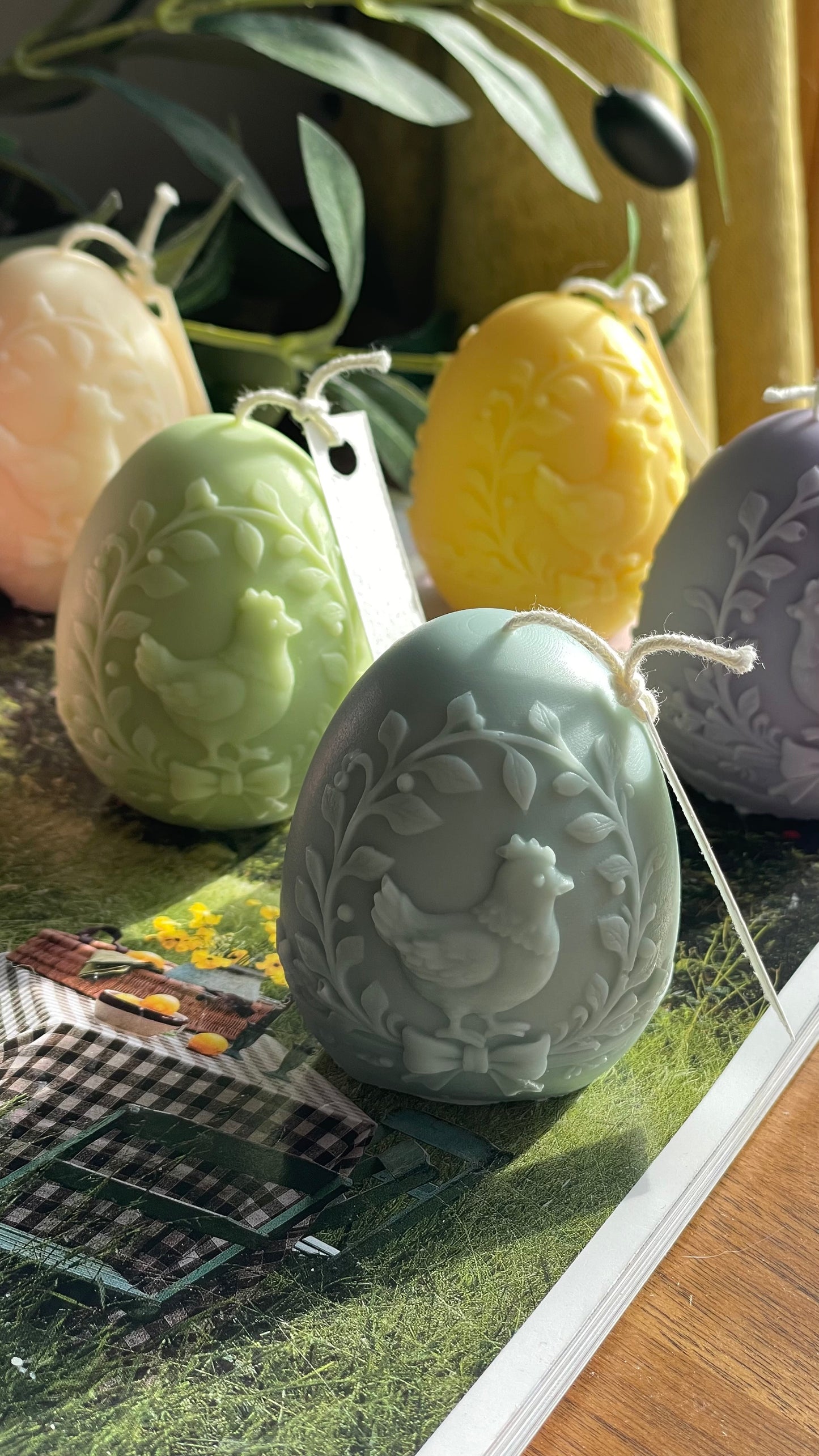 Hen Meadow Egg Candle