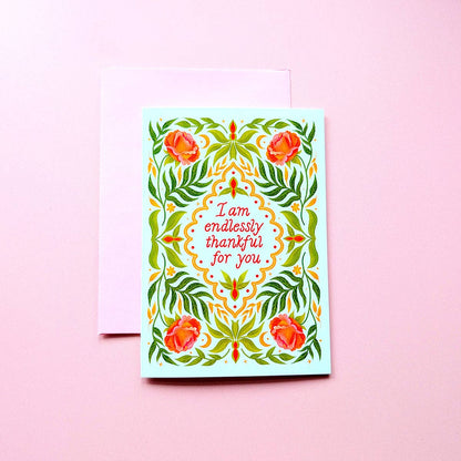 I am Endlessly Thankful for You Mini Greeting Card