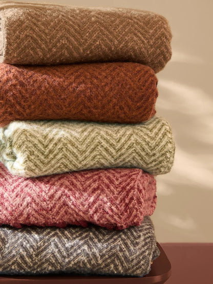 Furn Cinnamon Tweedie Brushed Herringbone 130X180cm Throw