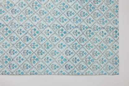 Floral Lattice Blue Opal - Wrapping Paper