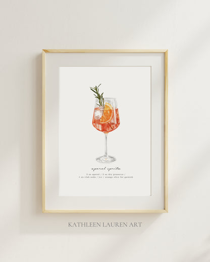 Aperol Spritz Art Print (8x10)