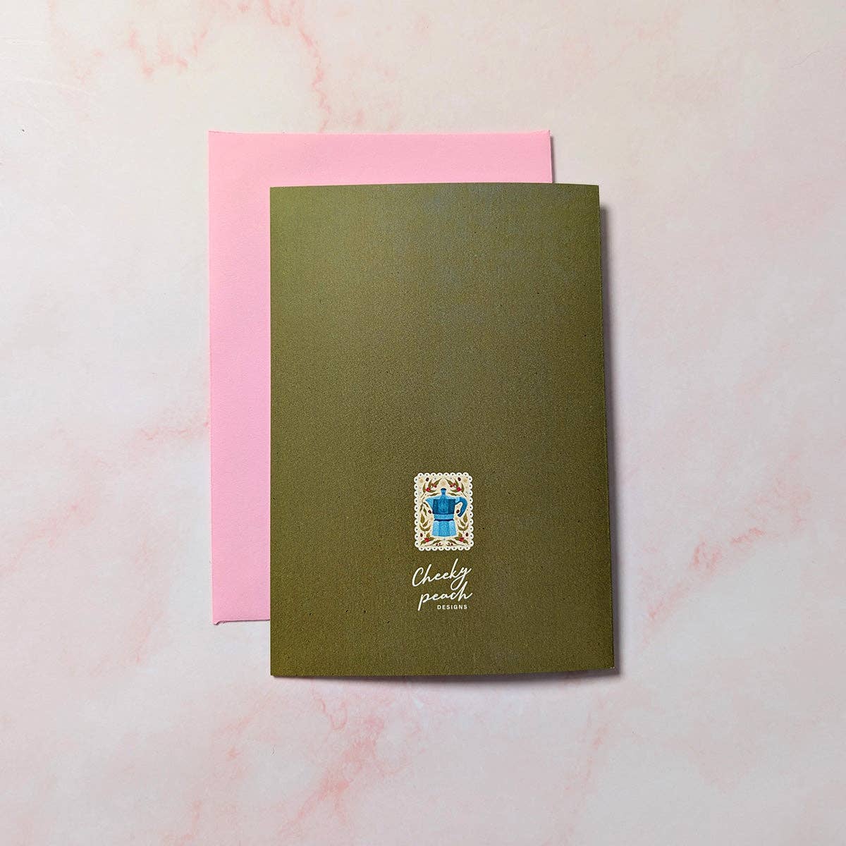 I Love You More Than Coffee Mini Greeting Card