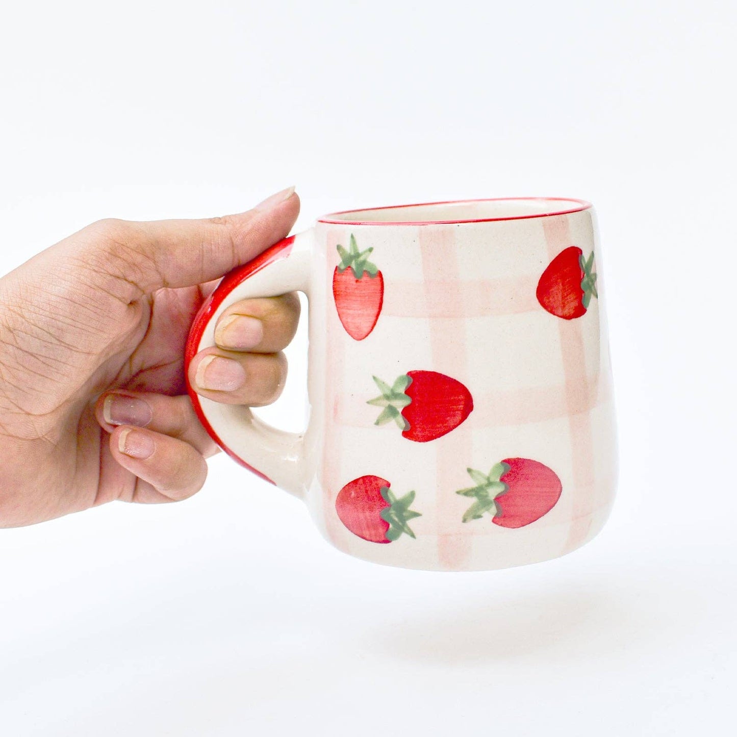 Strawberry Gingham Mug