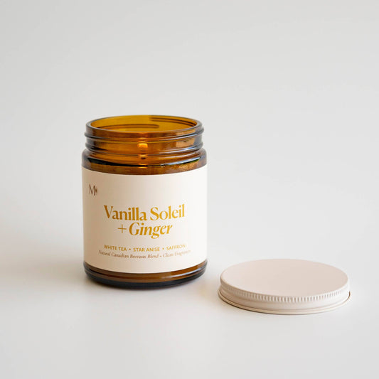 Vanilla Soleil + Ginger 9oz  Beeswax Candle