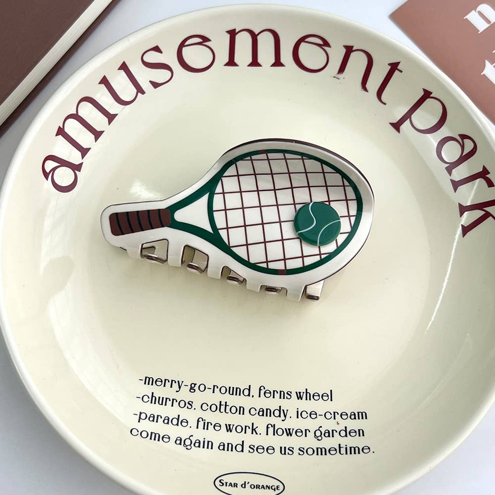 Tennis Racket Hair Claw Clip