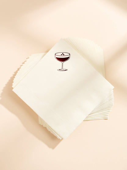 Espresso Martini Beverage Napkins