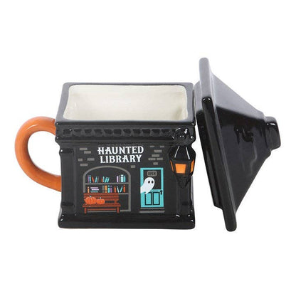 Haunted Library Halloween Lidded Mug