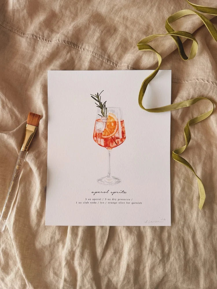 Aperol Spritz Art Print (8x10)