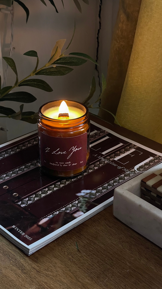 8oz I Love You Candle | Black Cherry Merlot Scent