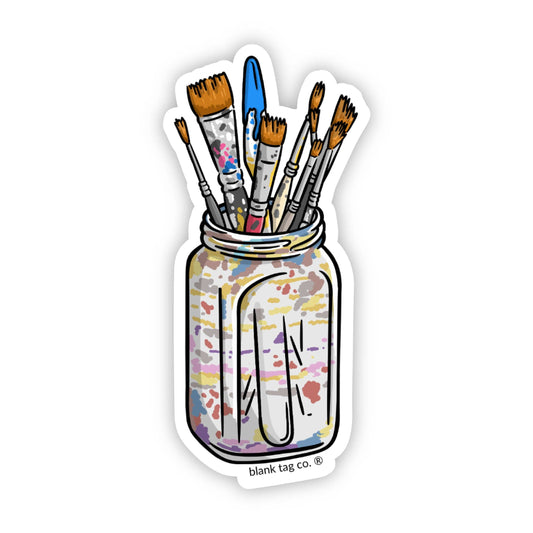 Blank Tag Co.® Jar of Paint Brushes
