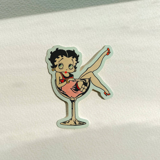 Betty Boop Drink Sticker