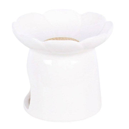 White Peony Flower Oil Burner and Wax Warmer