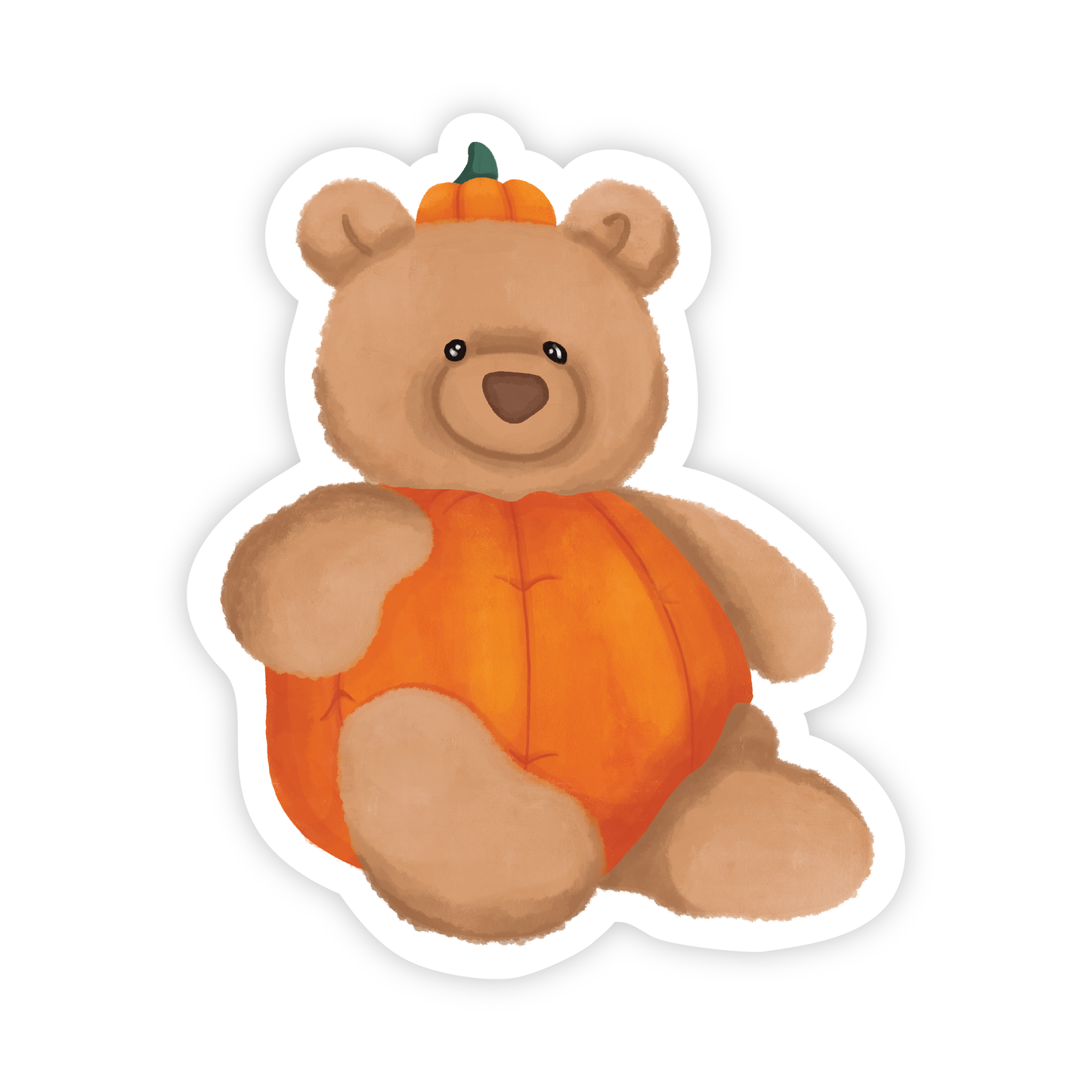 Pumpkin Bear Vinyl Sticker