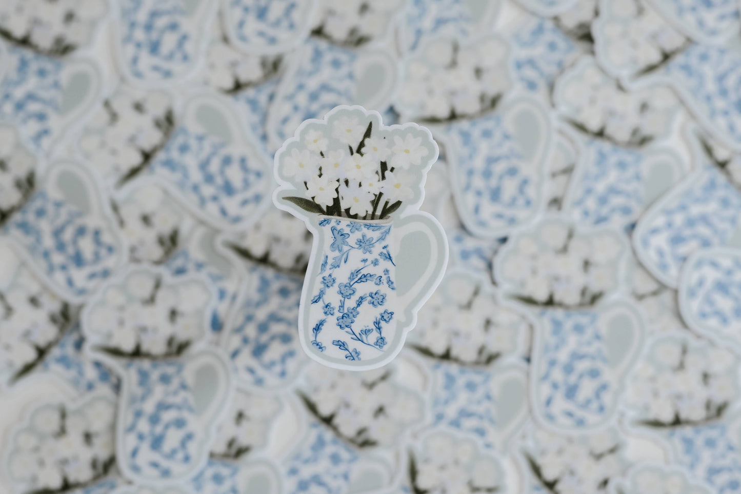 Delftware Blooms Vinyl Sticker