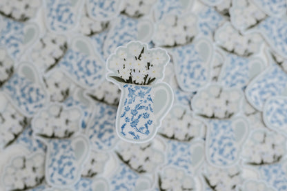Delftware Blooms Vinyl Sticker