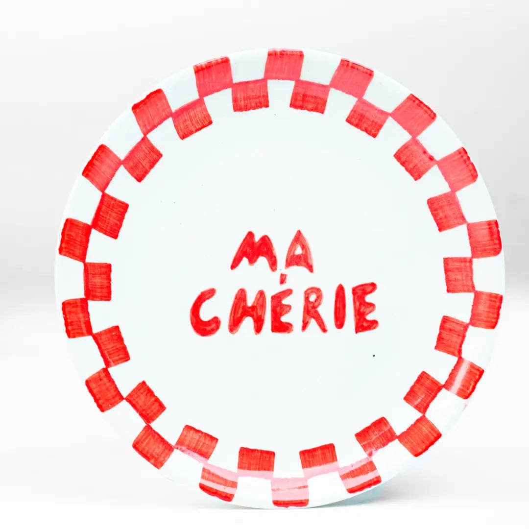 Ma Cherie Red Snack Plate