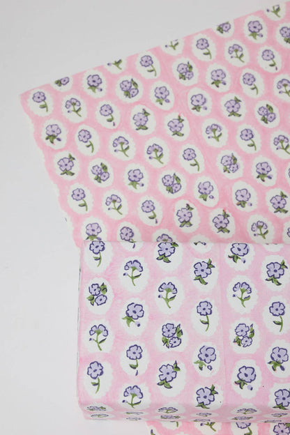 Scallop Tiles Violet Meringue - Wrapping Paper