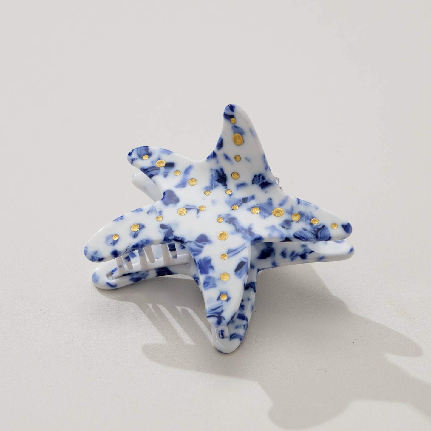 Coastal Blue Starfish Claw Clip - Medium
