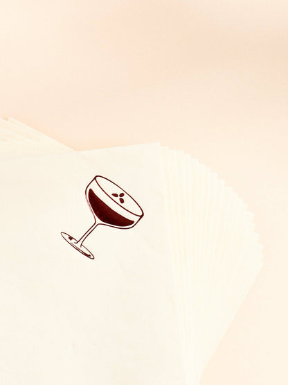 Espresso Martini Beverage Napkins