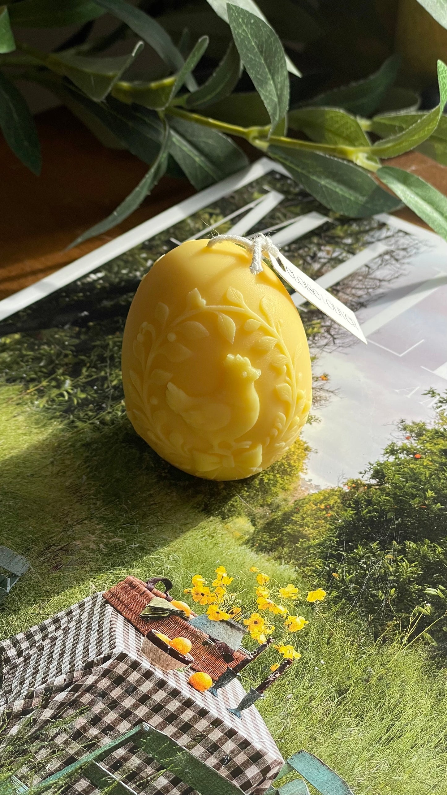 Hen Meadow Egg Candle