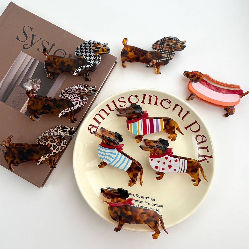 Dachshund Hair Claw Clip