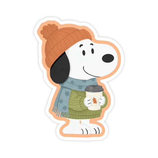 Cozy Fall Snoopy Vinyl Sticker