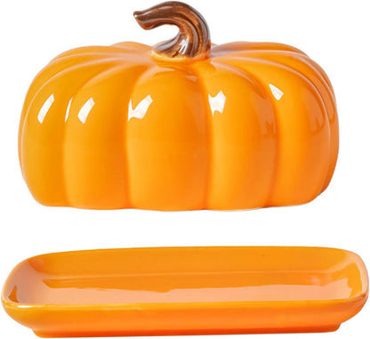 Pumpkin Butter Dish Ceramic
